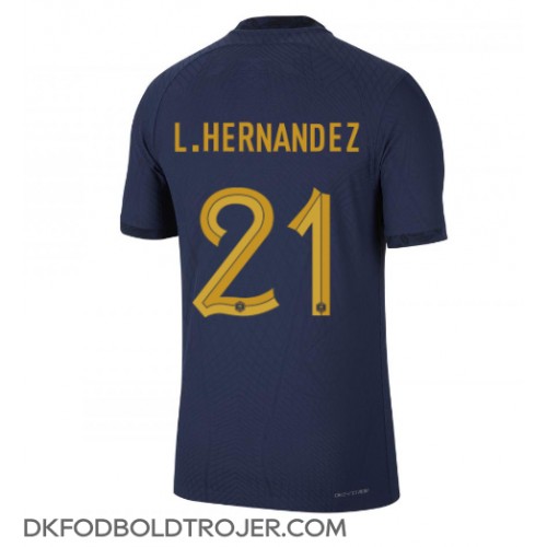 Billige Frankrig Lucas Hernandez #21 Hjemmebane Fodboldtrøjer VM 2022 Kortærmet